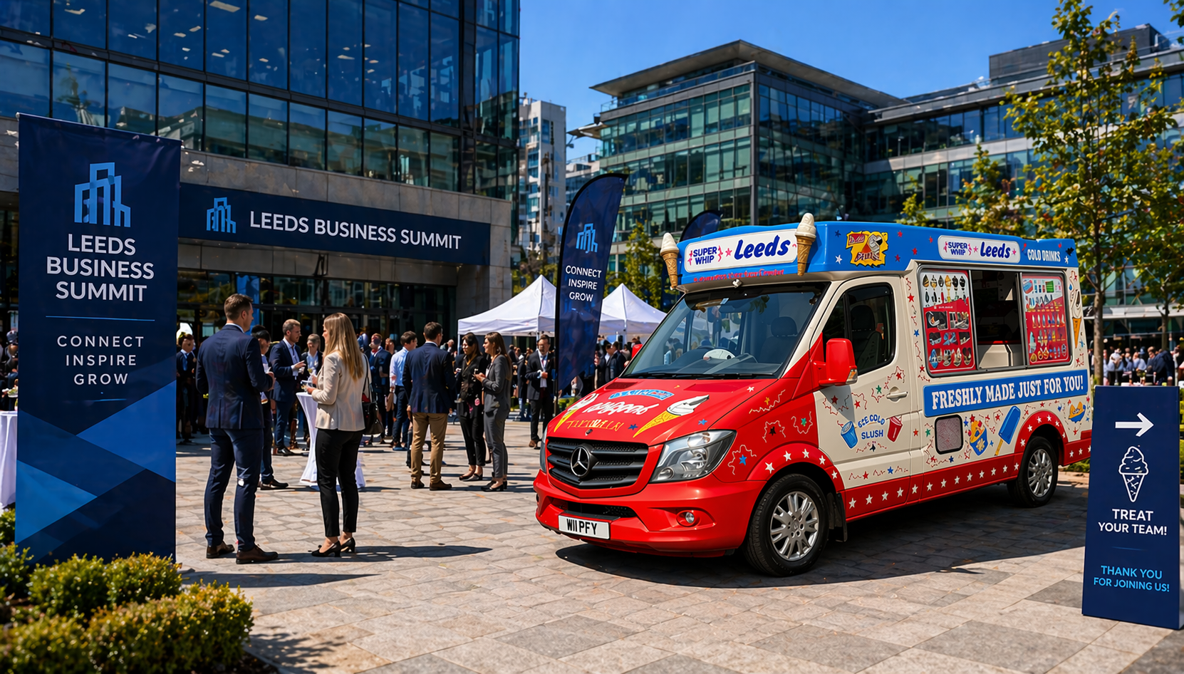 Corporate ice cream van hire Leeds
