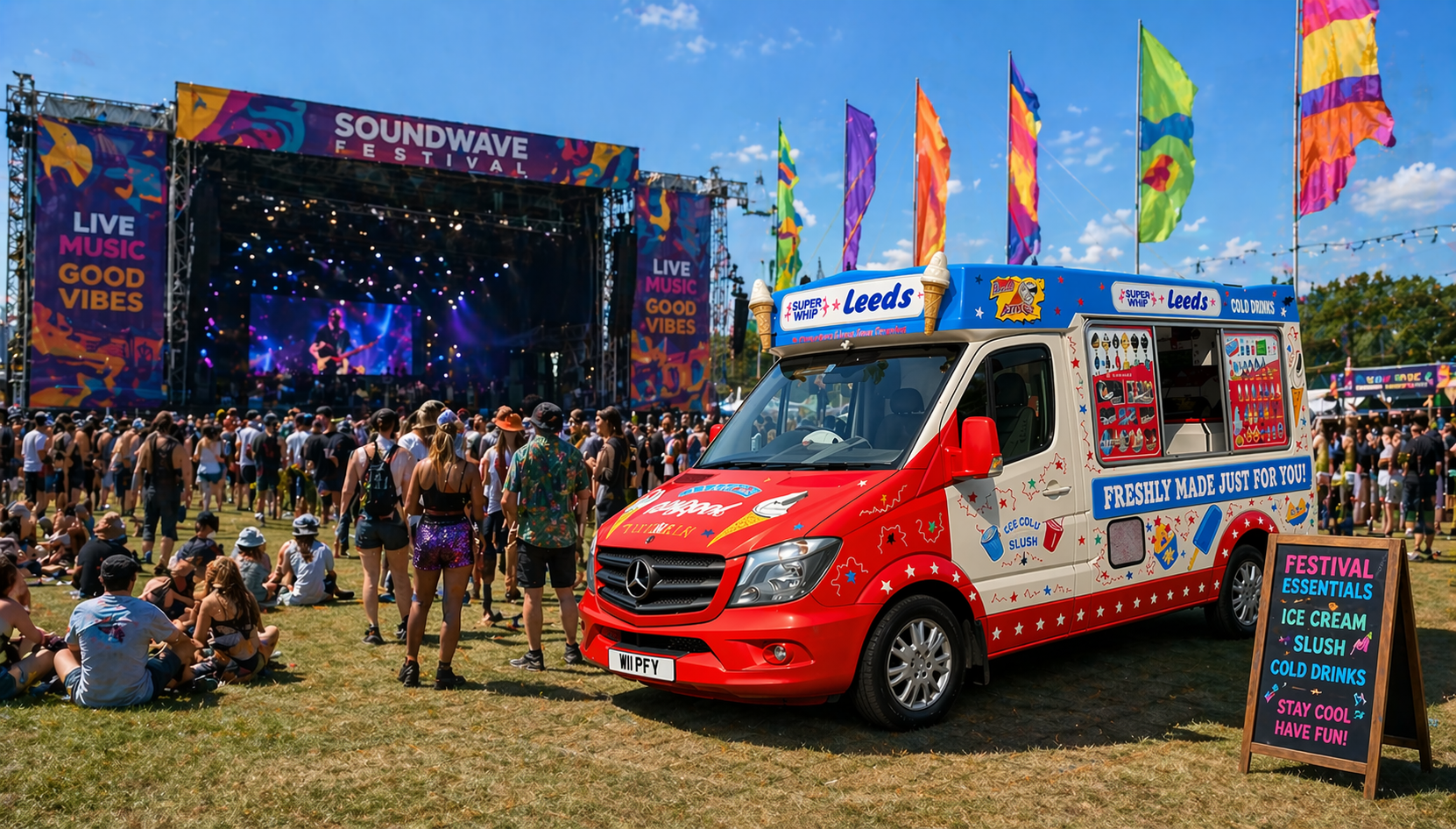 Festival ice cream van hire Yorkshire